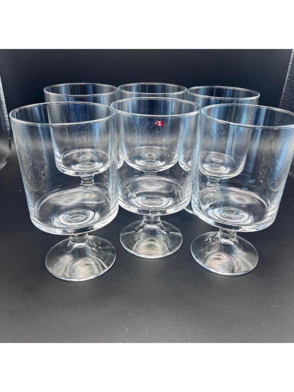 Iittala Karelia Red Wine Glasses Set of 6 // Tapio Wirkkala // Vintage 60s 70s